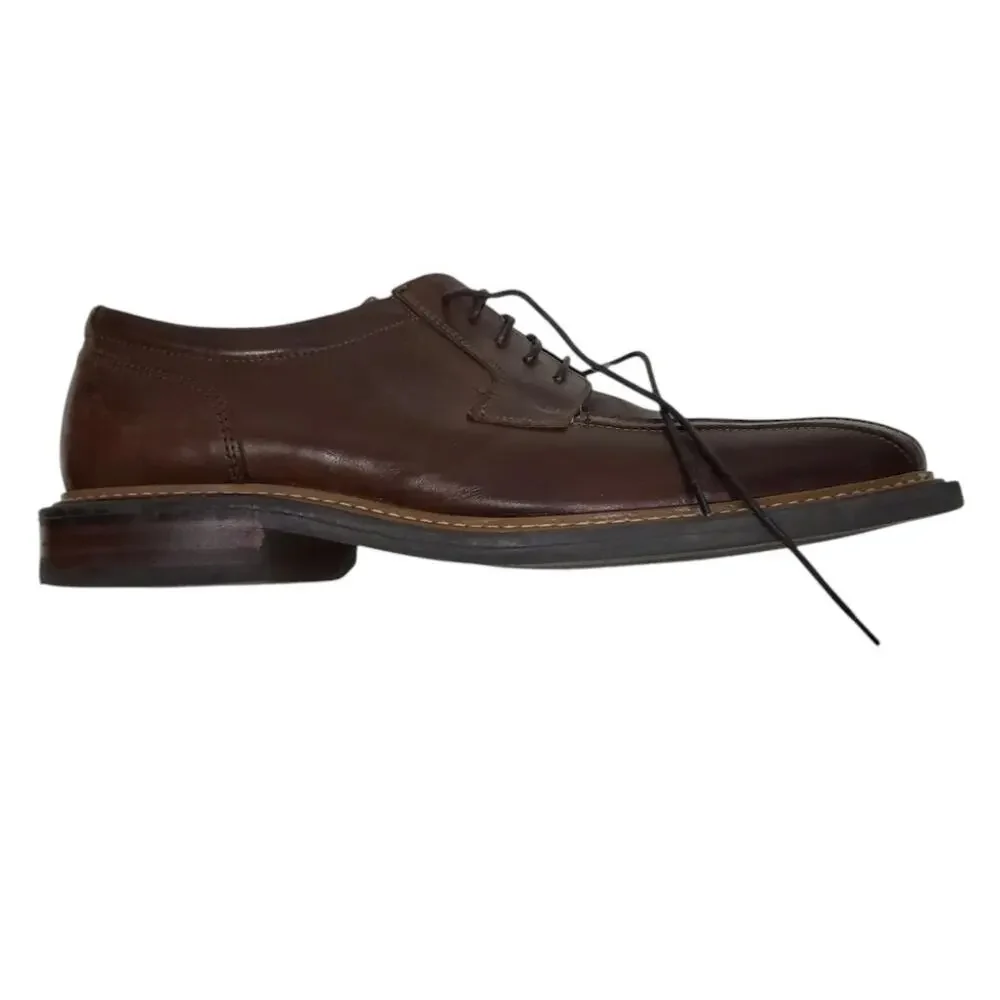 Skechers City of Angels Italy Made Men 12 Brown Square Toe Lace up Oxford Shoes